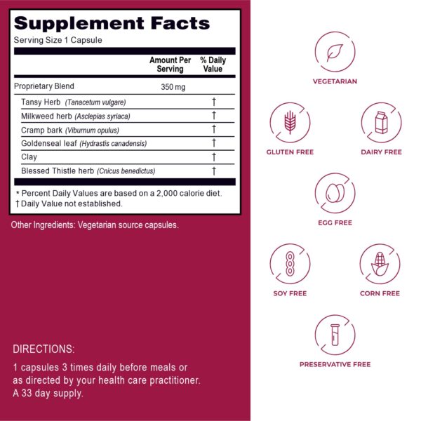 Ingredientes naturales fórmula Candida #2 Kroeger Herb Ingredientes naturales fórmula Candida #2 Kroeger Herb