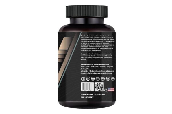 Detalle cápsulas para detox intestinal Mishas Nutraceutical