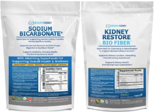 Paquete Kidney Restore bicarbonato y Bio Fiber para salud renal