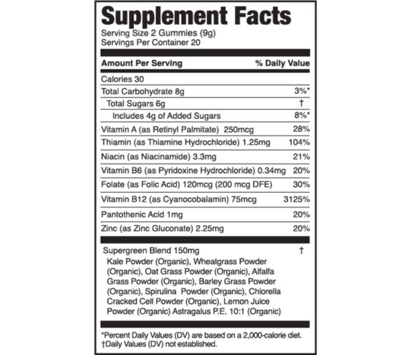 Paquete gomitas JUGO ACV Energy con vinagre de sidra y vitamina B12