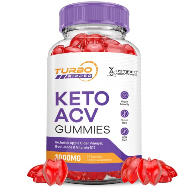 Gomitas Turbo Ripped Keto ACV con vinagre de manzana y B12
