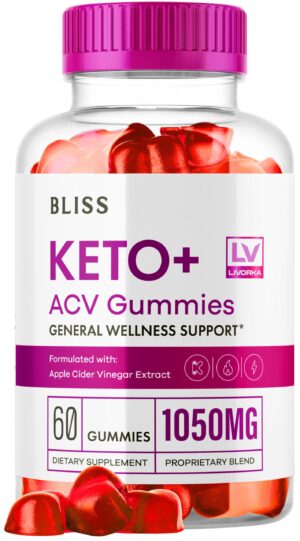 Bliss keto acv gomitas apoyo pérdida peso 1050mg paquete 60