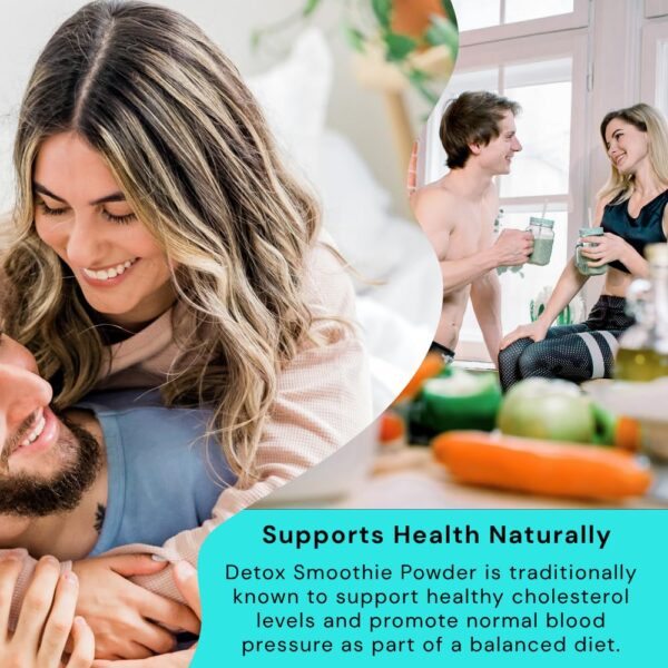 Batido detox preparado con polvo orgánico Oceans Balance