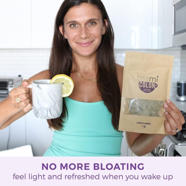 Etiqueta del producto Té Detox Colon Teami 15 sobres sabor limón