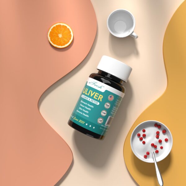 Frasco de uFresh ULiver Cleanse & Detox 60 cápsulas