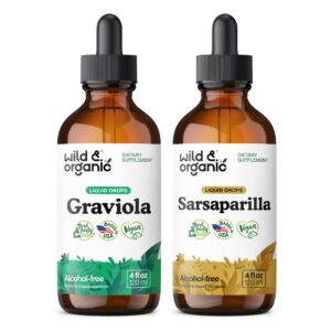 Tintura Wild & Organic graviola y zarzaparrilla 4 onzas