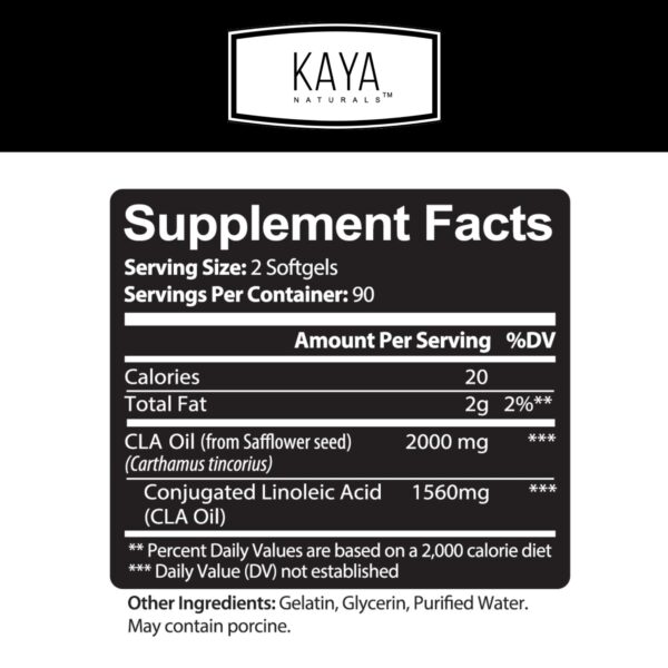 Cápsulas CLA de Kaya Naturals para bienestar diario