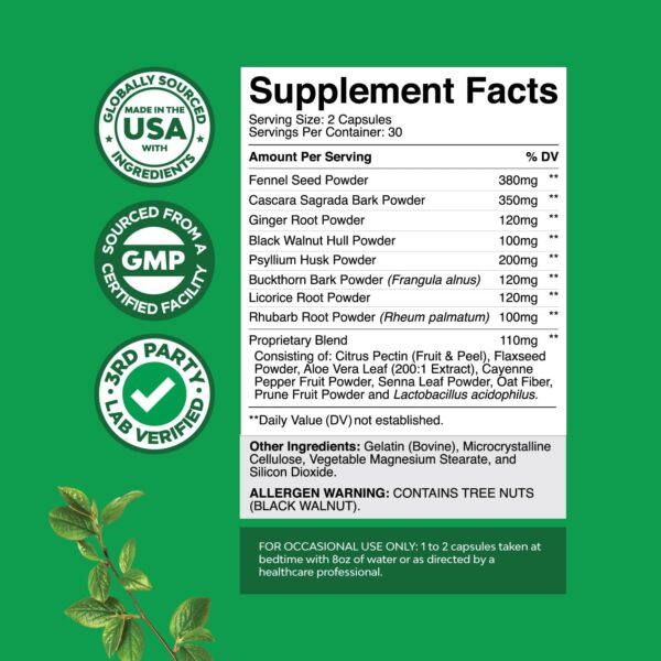 Natures Craft Detox complejo hepático y limpieza digestiva