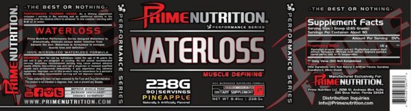 Paquete Water Loss diurético para definición muscular Prime Nutrition