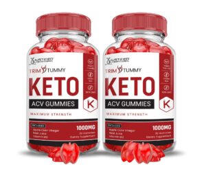 Trim Tummy Keto ACV Gummies paquete con 120 gomitas sabor vinagre de sidra