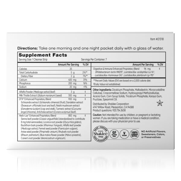 Suplementos herbales para limpieza y detox Shaklee