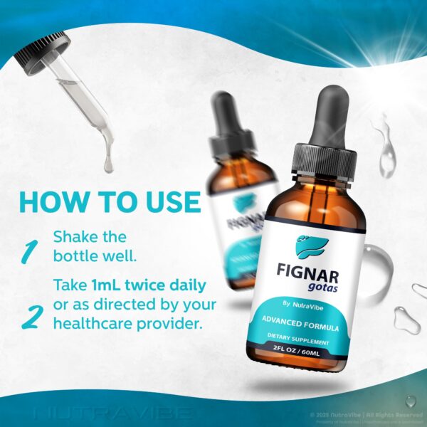 Gotas Fignar con diseño de etiqueta