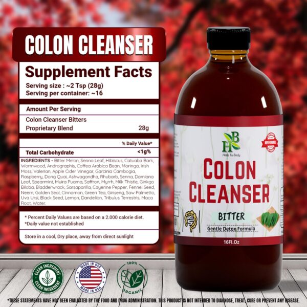 Colon Cleanser Bitter botella de 16 oz