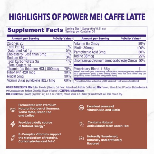 VIVRI PowerMe mezcla con yerba mate y complejo B