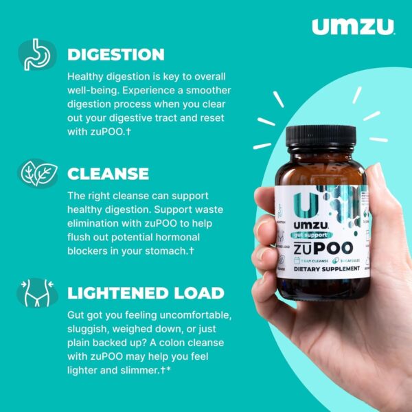 Frasco de UMZU zuPOO limpieza del colon con ingredientes naturales