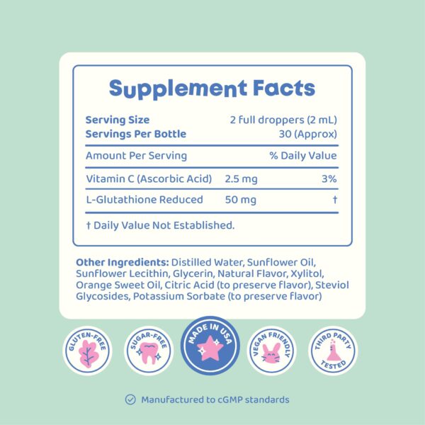 JoySpring suplemento detox glutatión para niños sabor suave