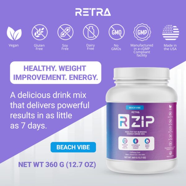 Frasco RETRA Zip Beach Vibe Mango Piña - Vista frontal