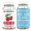 Frasco cápsulas PUREFINITY limpieza ácido úrico y cereza ácida
