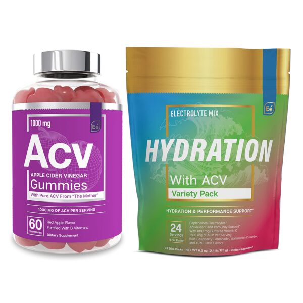 Gomitas vinagre sidra manzana Essential Elements 24 sobres variedad