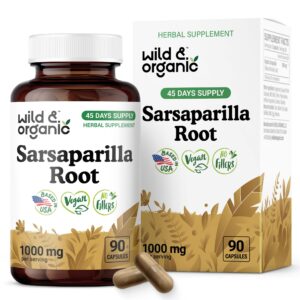 Wild & Organic cápsulas raíz zarzaparrilla 1000mg 90 unidades