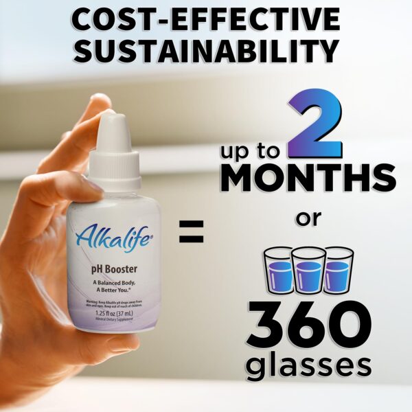 Frasco Alkalife gotas para agua alcalina rendimiento físico