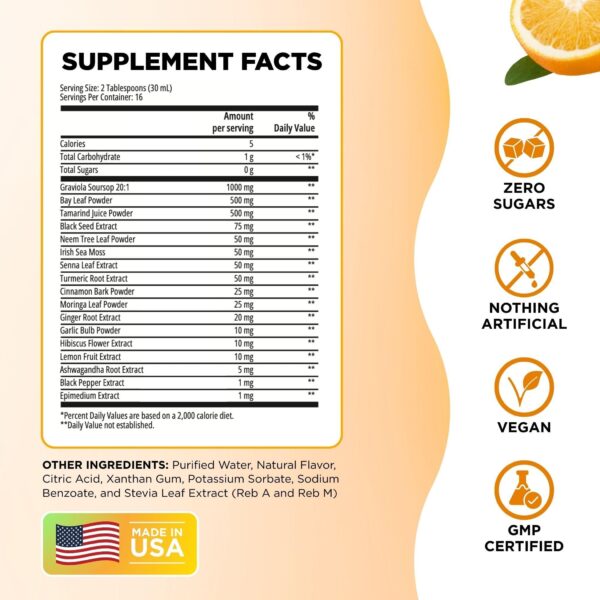 Suplemento líquido detox Da Serene Herbs con hierbas naturales