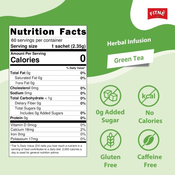 FITNE infusión té verde herbal con miel limón garcinia senna