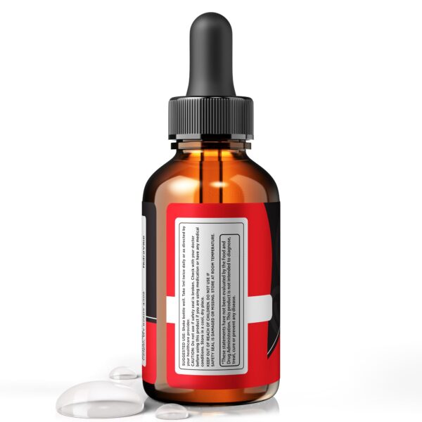 Frasco GlucoSafe Drops con etiqueta