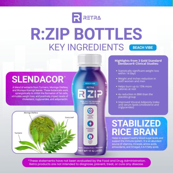 Detox Cleanse Zip mezcla con vitaminas y antioxidantes para energía