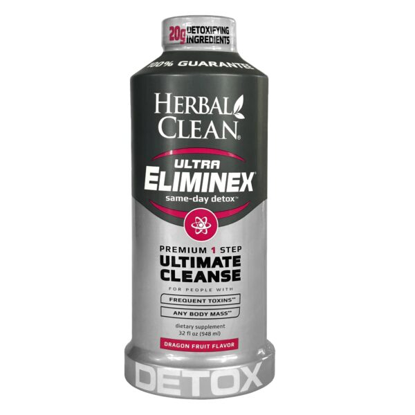 Herbal Clean Ultra Eliminex botella frontal detox fruta del dragón