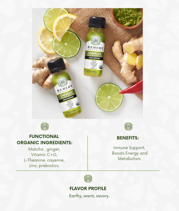 Shot para inmunidad y energía Remedy Organics Immunity Plus
