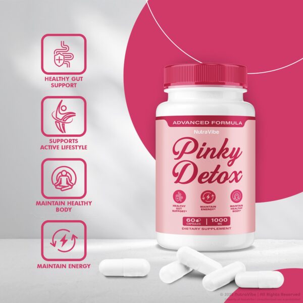 detalle de cápsulas Pinky Detox