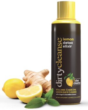 Botella Dirty Cleanse Limón Detox carbón volcánico 16 oz