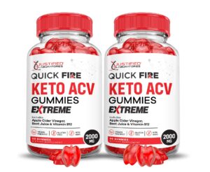 Gomitas Quick Fire Keto ACV 2000mg paquete frontal