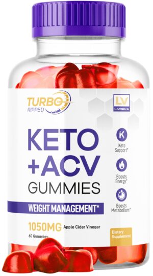 Gomitas Turbo Ripped Keto ACV para pérdida de peso 60 unidades