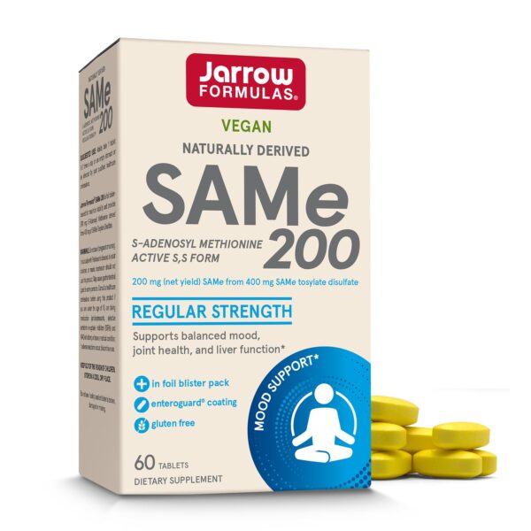 Jarrow Formulas SAMe 200 mg suplemento 60 tabletas apoyo salud articular