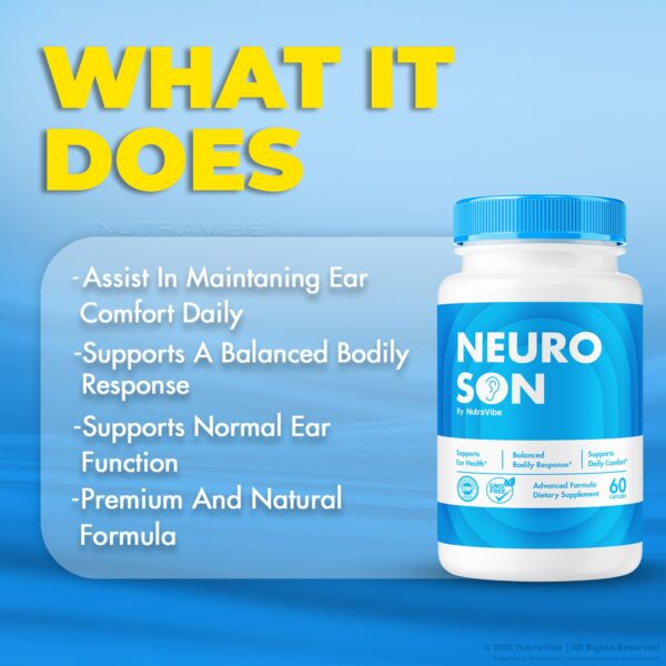Ingredientes naturales en cápsulas NeuroSon para salud del oído