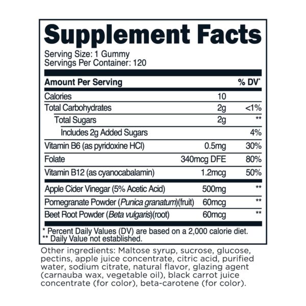Gomitas con sabor a manzana TransformHQ suplemento saludable