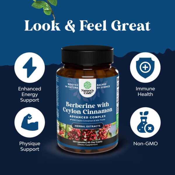 Suplemento antioxidant Balancing Berberine para salud integral