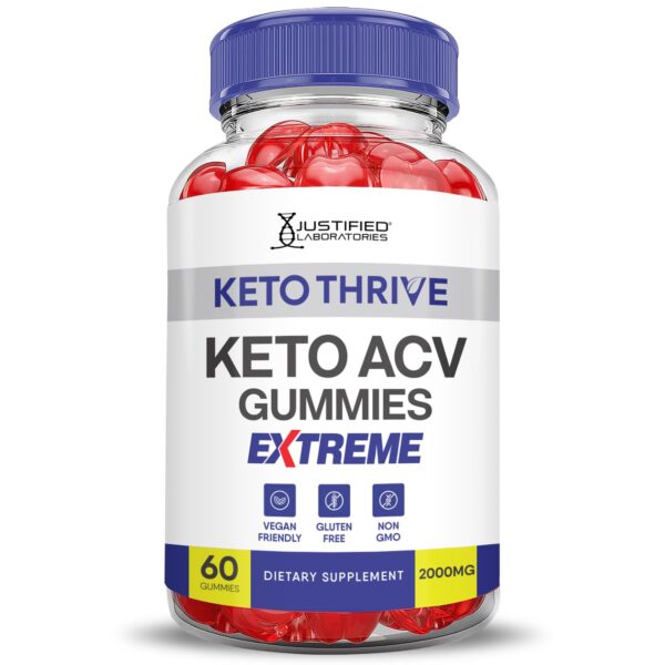 Gomas naturales Keto Thrive ACV 2000mg con betabel y vitamina B12