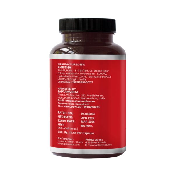 Saptamveda Kutki cápsulas vista superior