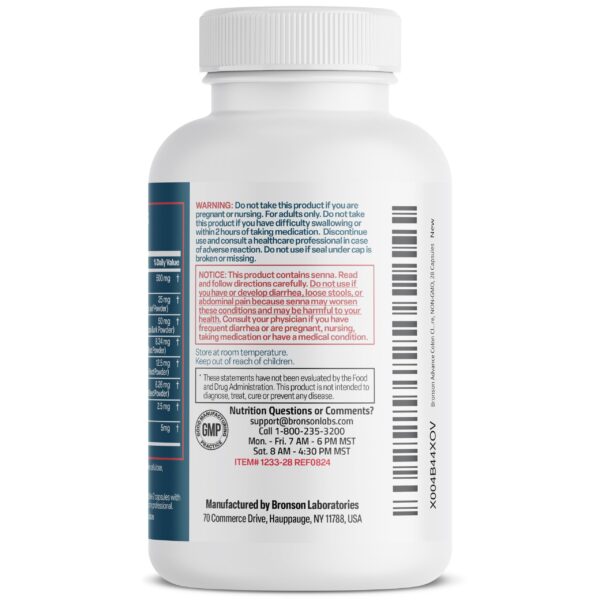 Bronson suplementos para limpieza intestinal y detox