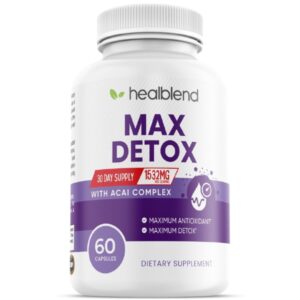 Max Detox cápsulas suplemento limpieza de colon Healblend