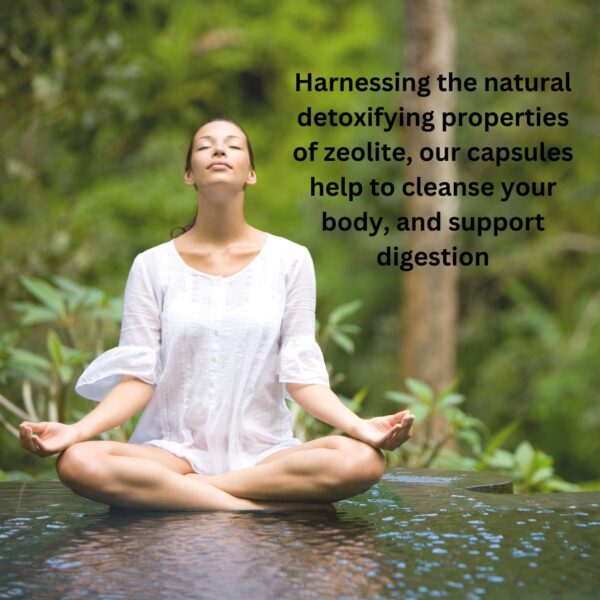 Empaque de cápsulas micronizadas de zeolita para salud general