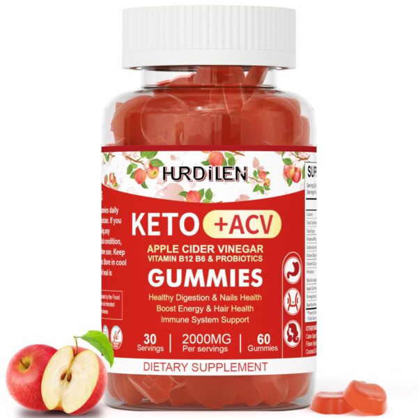 Gomitas keto vinagre sidra manzana Hurdilen envase frontal