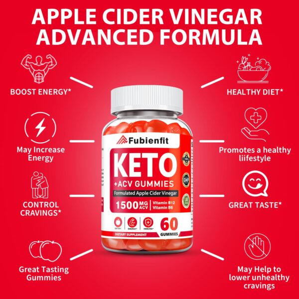 Gomitas rojas Keto ACV Fubienfit detalle producto