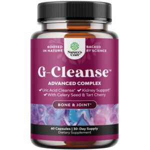 GCleanse suplemento natural para ácido úrico y articulaciones 60 cápsulas