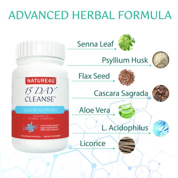 Limpieza intestinal natural Nature4U con fibra y aloe vera Limpieza intestinal natural Nature4U con fibra y aloe vera