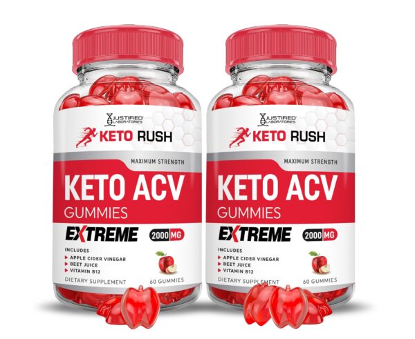 Paquete gomitas Keto Rush Keto ACV 2000mg 60 unidades