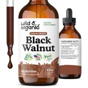 Tintura nogal negro orgánico Wild & Organic para detox y bienestar